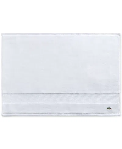 Lacoste Home Heritage Anti-microbial Supima Cotton Tub Mat, 21" X 31" In White