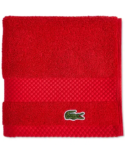 Lacoste Home Heritage Anti-microbial Supima Cotton Washcloth, 13" X 13"