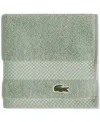Lacoste Home Heritage Anti-microbial Supima Cotton Washcloth, 13" X 13" In Aloe