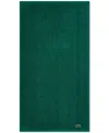 Lacoste Home Heritage Croc Scale Cotton Bath Towel, 30" X 56" In Green