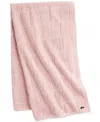 Lacoste Home Heritage Croc Scale Cotton Bath Towel, 30" X 56" In Pink