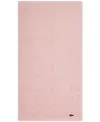 Lacoste Home Heritage Croc Scale Cotton Hand Towel, 16" X 30" In Pink