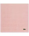 Lacoste Home Heritage Croc Scale Cotton Washcloth, 13" X 13" In Pink