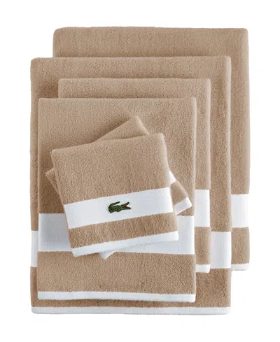 Lacoste Home Heritage Sport Stripe Logo Cotton 6-pc. Bath Towel Set