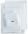 Lacoste Home Lacoste Heritage Sport Stripe Logo Cotton 6-pc. Bath Towel Set In White