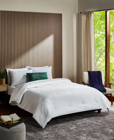 Lacoste Home Lacoste Tiebreak Solid 2-pc. Comforter Set, Twin In White