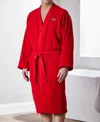 Lacoste Home Logo Patch 100% Cotton Pique Bath Robe In Formula 1