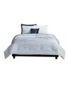 Lacoste Home Pinstripe Croc Cotton 2-pc. Comforter Set, Twin In Blue