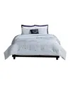 Lacoste Home Pinstripe Croc Cotton 3-pc. Comforter Set, Full/queen In Blue