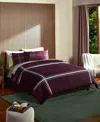 Lacoste Home Playful Checks Cotton 3-pc. Comforter Set, King In Burgundy
