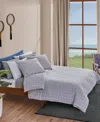 Lacoste Home Racquet Check 3-pc. Comforter Set, King In Grey