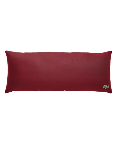 Lacoste Home Serve Body Pillow, 20" X 52" In Rio Red