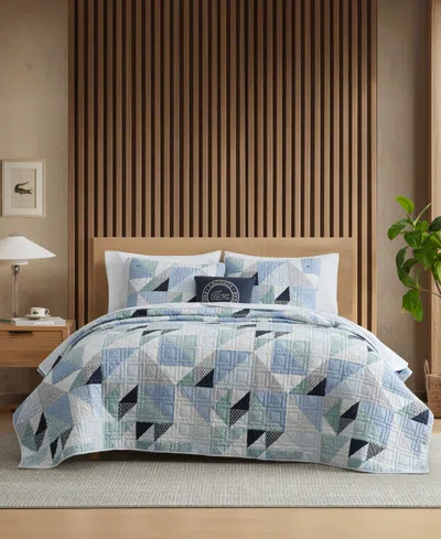 Lacoste Home Signature Cotton 3-pc. Quilt Set, King In Multi