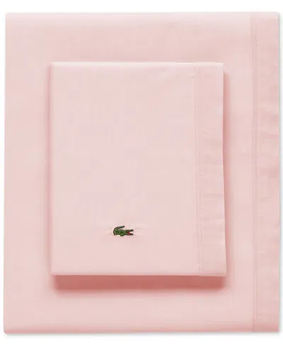 LACOSTE HOME SOLID COTTON PERCALE SHEET SET, CALIFORNIA KING