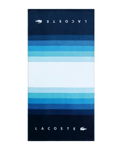 Lacoste Home St. Martin Cotton Beach Towel Bedding In Navy
