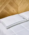 Lacoste Home Tennis Stripe Cotton Gusseted Firm-density Pillow, King In White