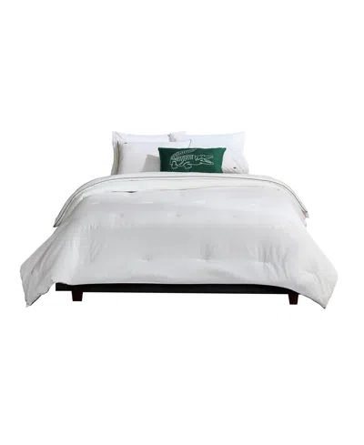 Lacoste Home Tiebreak Cotton 2-pc. Comforter Set, Twin In White,green