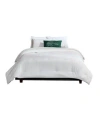Lacoste Home Tiebreak Cotton Comforter Set In White,green