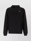 Lacoste Hooded Jacket Elastic Cuffs In Black