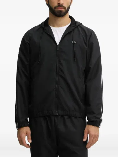 Lacoste Hooded Logo Tracksuits In Black