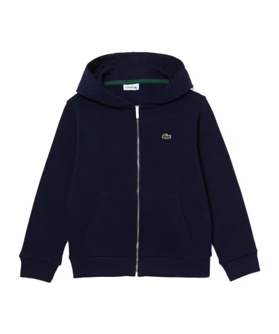 Lacoste Boys' Full Zip Hooded Sweatshirt - Little Kid, Big Kid In Navy Blue