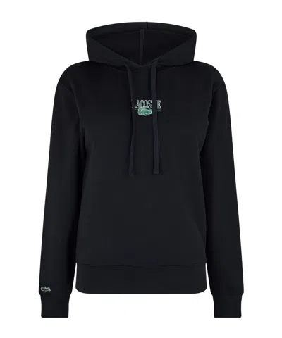 Lacoste Hooded Sweatshirt In Black