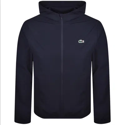 Lacoste Hooded Track Jacket Navy In Blue