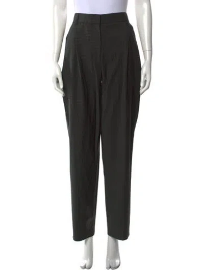 Pre-owned Lacoste Houndstooth Print Straight Leg Pants In Green