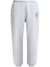 Lacoste Iconic-print Cotton Track Pants In Grey