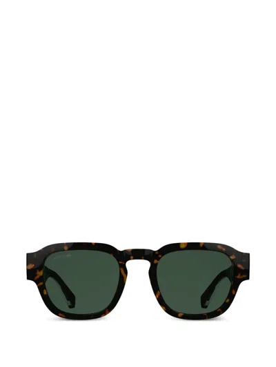 Lacoste Icons Acetate Round Glasses In Brown