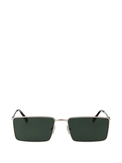 Lacoste Icons Rectangle-frame Metal Sunglasses In Silver