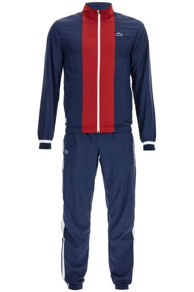 Lacoste In Mesh Sporty Jumpsuit In Blue