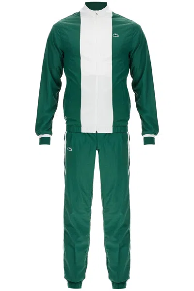 Lacoste Recycled Polyester Tracksuit Set In Green