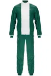Lacoste Recycled Polyester Tracksuit Set In Green White White (green)