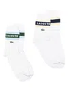 Lacoste Intarsia-knit Logo Socks (set Of Two) In White