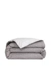 Lacoste Jacquard Grid Duvet Cover In Gray