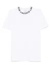 Lacoste White Bicolor Jacquard Collar Regular Fit T-shirt In White