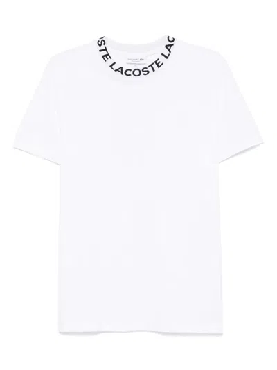 LACOSTE JACQUARD-LOGO PIQUÉ T-SHIRT