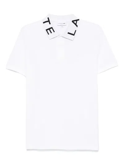 Lacoste Jacquard-logo Polo Shirt In White