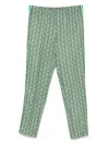 Lacoste Jacquard Knit Fabric Jogger Trousers In Green