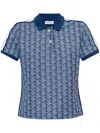 Lacoste Women's Slim Fit Monogram Polo Dress - 32 In Blue