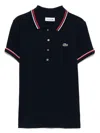 Lacoste Jersey Polo Top In Blue