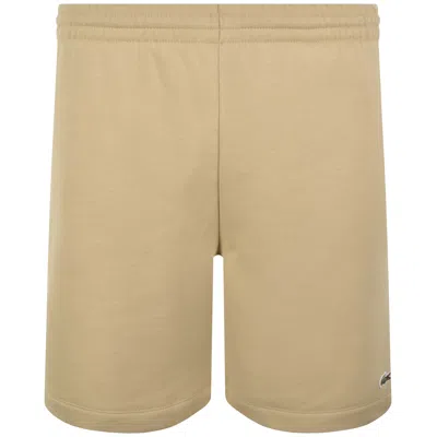 Lacoste Logo-patch Track Shorts In Neutral