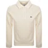 Lacoste Jersey Sweat Polo Cream In White