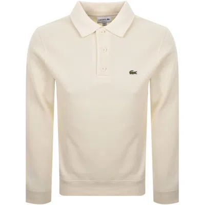 Lacoste Jersey Sweat Polo Cream In White