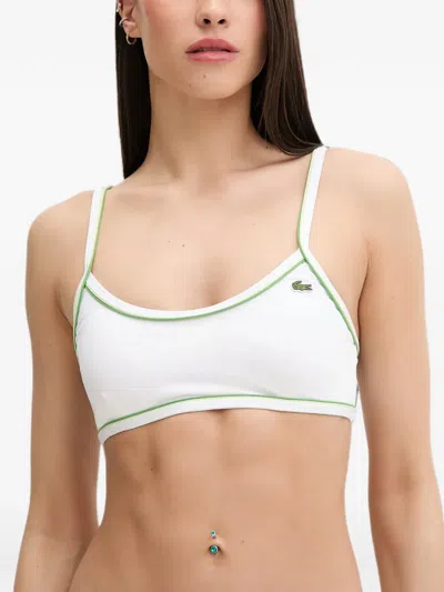 Lacoste Jersey Swim Top In White