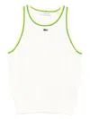 Lacoste Jersey Tank Top In White