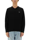 Lacoste Classic Fit Crewneck Sweatshirt In Black