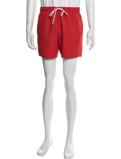 Pre-owned Lacoste Jogger Shorts In Red