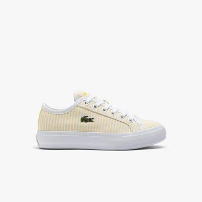 Lacoste Juniors' Backcourt Sneakers - 4.5 In Yellow